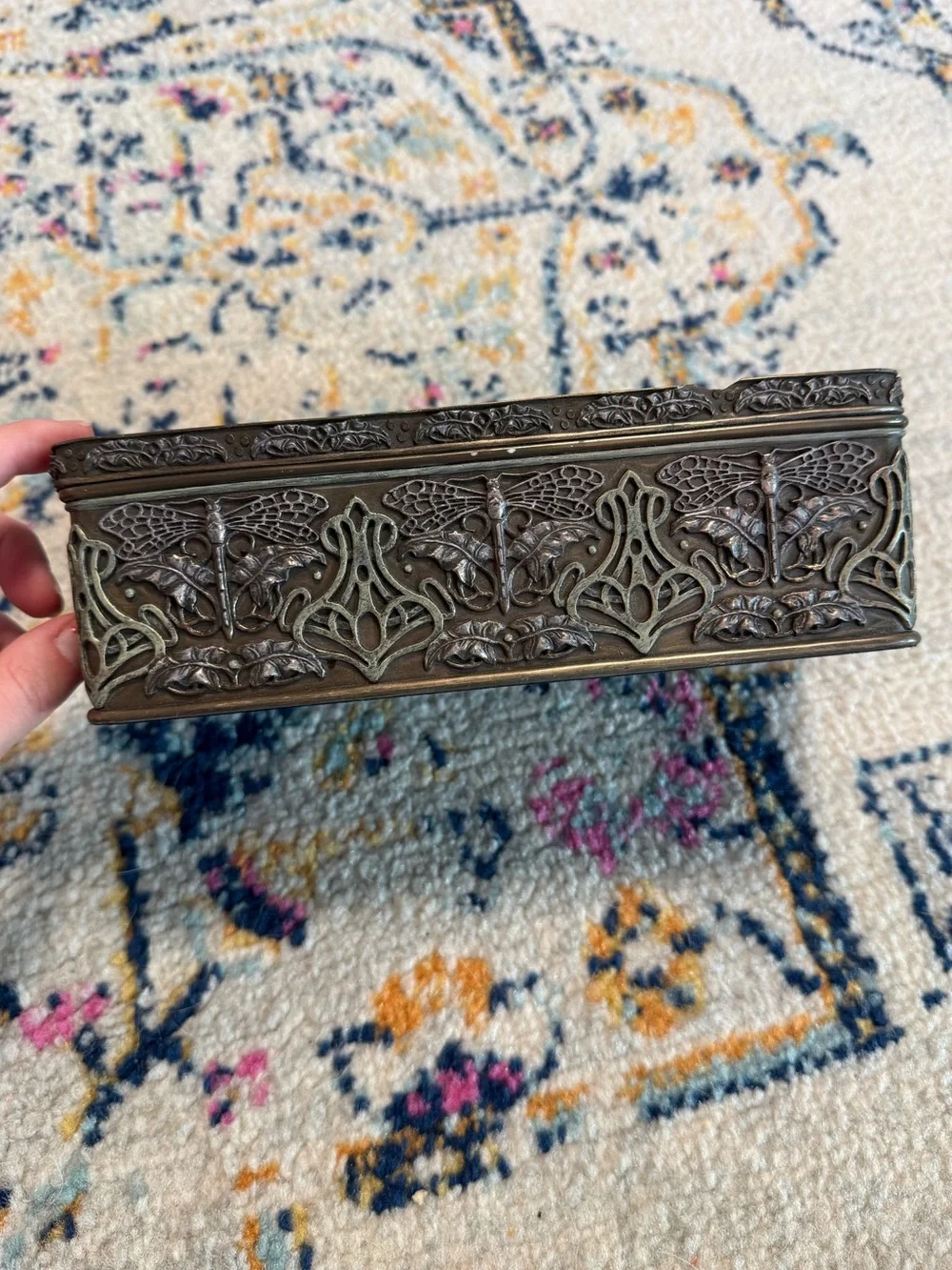 hecate jewelry box veronese design dragonfly fortune teller metal bronze nouveau